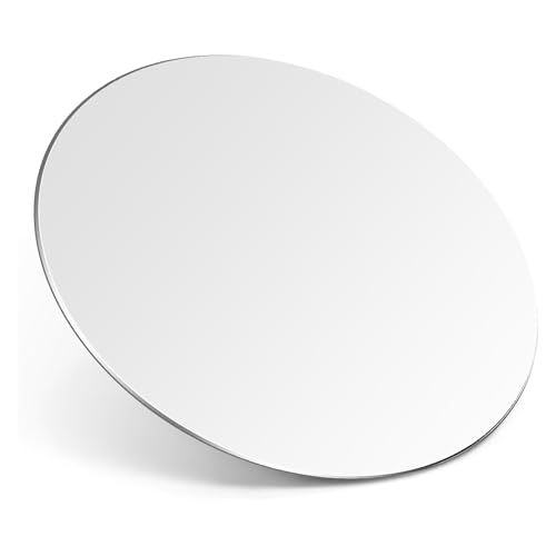 HONKID Metal Aluminum Mouse Pad Thin Hard Mousepad 7.87 * 7.87 Round Silver | Mouse Pad for Magic Mouse & Pro/Air Double Sided Waterproof Fast Accurate Control Mousepad for Laptop Computer PC, Office - color: Silver, size: 7.9L x 7.9W inches