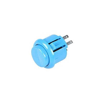 EG STARTS 12x 24mm OEM Arcade Push Buttons Switch Perfect Replace for Sanwa OBSF-24 OBSC-24 OBSN-24 Push Button DIY Fighting Stick PC Joystick Game Part (Each Color of 2 Pieces)