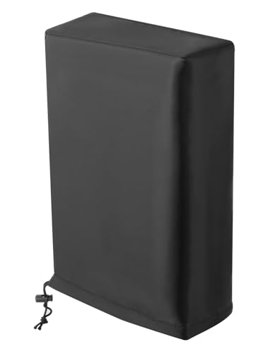 PS5 Dust Cover compatible with Sony PlayStation 5, PS 5 slim, PS 5 pro console Digital Edition & Ultra HD Disc Edition sleeve thick heavy-duty cover case black (PS5 Vertical Standing)