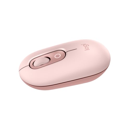 Logitech POP Mouse, Compact and Portable Wireless Bluetooth Mouse - Rose | Compact, portable, programmable buttons, easy-switch between up to 3 devices, laptop, tablet, PC - color: Rose