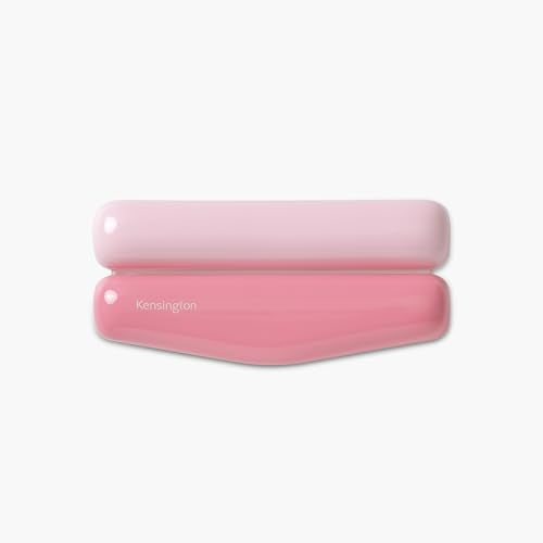 Kensington Duo Gel Mountain Mouse Wrist Rest Support Cushion for Mice & Trackballs, Ergonomic Mouse Wrist Support for Pain Relief, Comfortable Non-Skid Gel, Pink 6.69" x 3.09" x 0.76" K62826WW - color: Pink, style: Mountain Mouse Wrist Rest