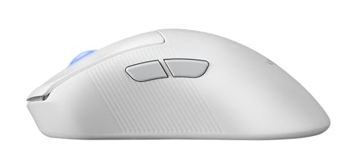 ASUS ROG Keris II Ace Wireless Gaming Mouse – Right-Handed Ergonomic, 54g, Tri-Mode Connectivity, 42K DPI, up to 107Hr Battery, PC/Mac Support - White - color: White, style: Keris II Ace