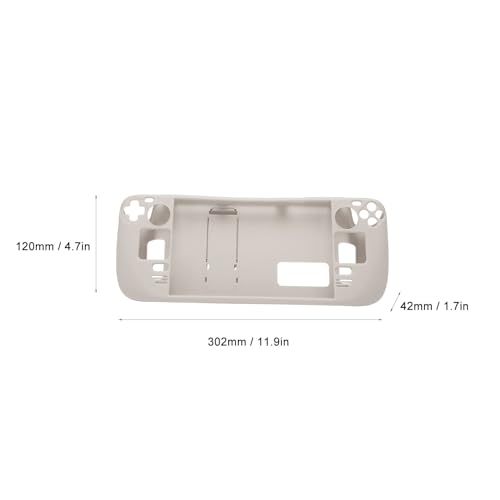 MUNEFE Kickstand Protective Case for Steam Deck, Cover Protector with Stand Base, Full Fingerprint Proof Protective Case for Protecting Your Gaming Console(Ceramic White)