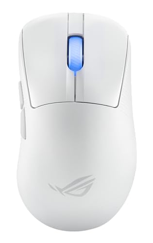 ASUS ROG Keris II Ace Wireless Gaming Mouse – Right-Handed Ergonomic, 54g, Tri-Mode Connectivity, 42K DPI, up to 107Hr Battery, PC/Mac Support - White - color: White, style: Keris II Ace