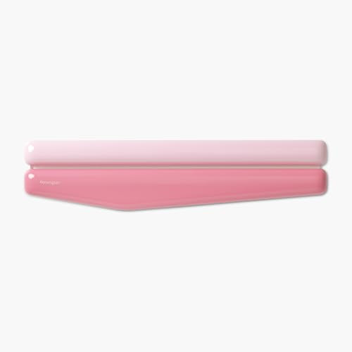 Kensington Duo Gel Mountain Wrist Rest for Keyboard, Wrist Pad for Full Size Keyboard, Ergonomic Wrist Pad for Computer, Non-Skid Computer Pad with Wrist Support, Pink K62677WW, 17.7" x 4.1"x 0.8” - color: Pink, style: Mountain Keyboard Wrist Rest