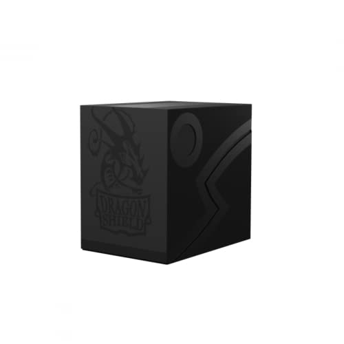 Dragon Shield Double Shell Card Deck Box – Shadow Black/Black – Sturdy TCG, OCG Card Storage – Compatible with Pokemon Yugioh Commander and MTG Magic: The Gathering Cards - color: Shadow Black/Black