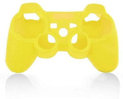 Soft Silicone Case Skin Cover Case Shell Protective Case for Sony PS3 Controller Gel Rubber Protective Case (Yellow) - color: Yellow