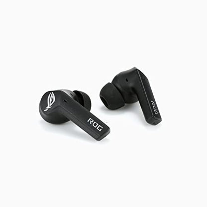 ASUS ROG Cetra True Wireless Gaming Earbuds – Bluetooth, Low-Latency, ANC Noise Cancelling, Touch Control, IPX4 Water Resistant, 27Hr Battery, Wireless Charging, for PC, Mobile, Switch, Ally/X - Black - color: Black, size: Cetra True WL (In-Ear)