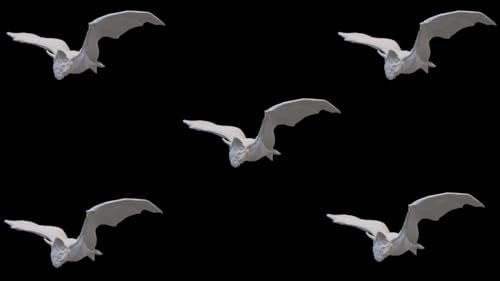 Set of 5 Small Animal Miniatures for DND Pathfinder RPG Unpainted Resin 28mm-32mm (Bat)