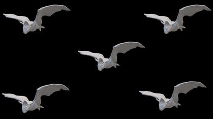 Set of 5 Small Animal Miniatures for DND Pathfinder RPG Unpainted Resin 28mm-32mm (Bat)