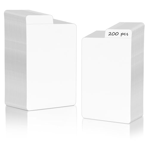 200PCS White Trading Card Dividers,Paper Divider Cards Organizer for Sport Game Business Playing Cards Gathering Storage Supplies (White-Vertical) - color: White-vertical