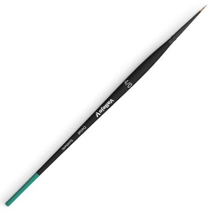 Vallejo - Detail Series Definition Set | Hobby Brush Kit | Flagged Synthetic Bristles | Sizes 4/0, 3/0 and 2/0 | Lightweight and Ergonomic Wooden Handles | Ideal for Acrylic Detail Work - style: Detail Series Definition Set