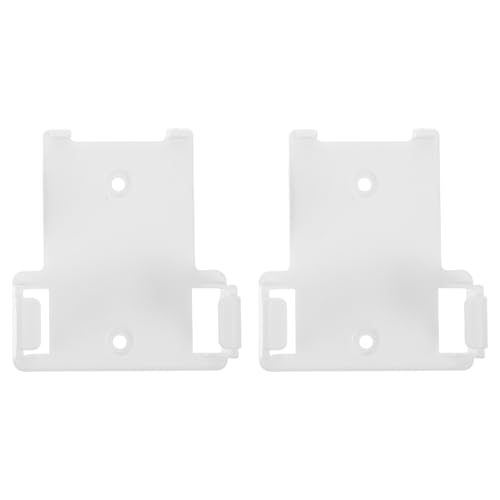 2pcs Fan Remote Holder Wall Mount, Remote Holder Wall Mounted, Plastic Adhesive Bracket for Controller, Organizer for Living Room Bedroom and Office White