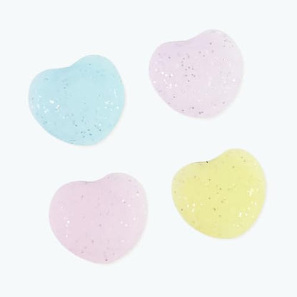 Switch Joycon Thumb Grips Caps, 4 PCS Cute Kawaii 3D Silicone Analog Thumbstick Button Cover Compatible with Nintendo Switch Lite/OLED Joystick Caps (Multicolor Glitter Heart) - color: Multicolor Glitter Heart