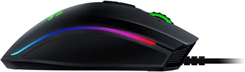 Razer Mamba Elite Wired Gaming Mouse: 16,000 DPI Optical Sensor - Chroma RGB Lighting - 9 Programmable Buttons - Mechanical Switches - style: Mamba Elite