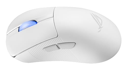 ASUS ROG Keris II Ace Wireless Gaming Mouse – Right-Handed Ergonomic, 54g, Tri-Mode Connectivity, 42K DPI, up to 107Hr Battery, PC/Mac Support - White - color: White, style: Keris II Ace