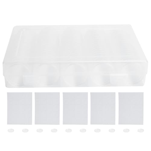 Storage Box 100pcs Clear Containers with EVA Foam Pads Durable Material Organizer Case for Collection Supplies