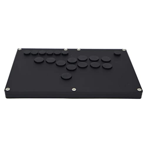 TruBoost FightBox B1-PC-B-B Ultra-Thin All Buttons Leverless-Style Arcade Joystick Fight Stick Game Controller PC USB Hot-Swap Cherry Black Matte Panel