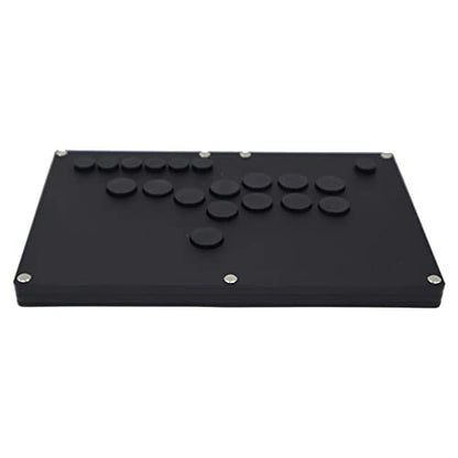 TruBoost FightBox B1-PC-B-B Ultra-Thin All Buttons Leverless-Style Arcade Joystick Fight Stick Game Controller PC USB Hot-Swap Cherry Black Matte Panel