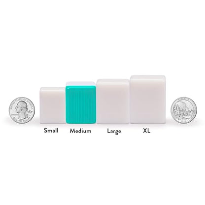 Yellow Mountain Imports “Bleau Opal” Chinese Mahjong Set with 146 Tiles and Blue Vinyl Case - for Chinese Style Gameplay Only [天體蛋白石中國麻將] | Experience Chinese Mahjong with this 146-tile set, engraved with a teal bamboo motif and authentic Chinese characte