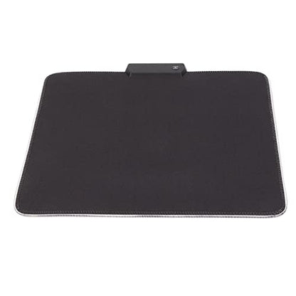 RGB Mouse Pad 300x250mm, LED Gaming Mouse Mat with 12 Lighting Effects, USB Wired RGB Mousepad for Low DPI Games, Foldable Design with Non - Slip Rubber Base