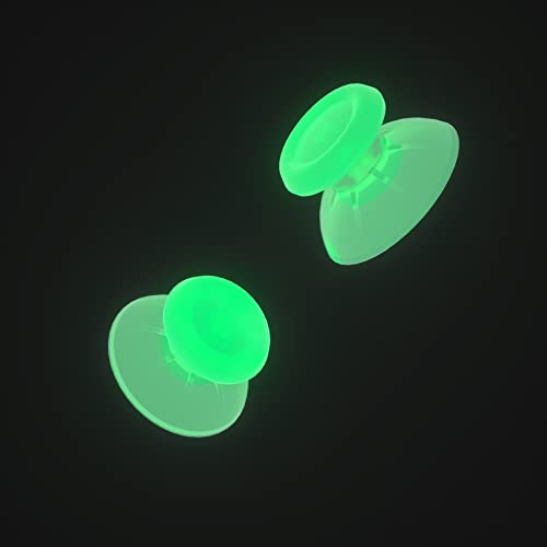 eXtremeRate Glow in Dark - Green Replacement 3D Joystick Thumbsticks for PS5 Controller, Analog Thumb Sticks with Screwdriver for PS4, for Slim Pro Controller - color: Glow in Dark Green