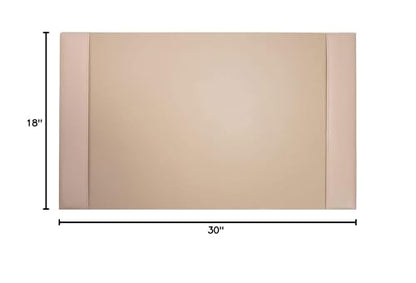 Dacasso Bonded Pad with Side Rails Luxury Leather Desk Blotter for Writing, 30 x 18 (White Latte) - color: White Latte