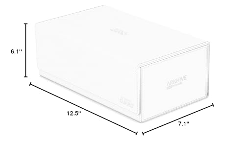 Ultimate Guard Arkhive 800+, Deck Case for 800 Double-Sleeved TCG Cards, White, Compatible with Boulders, Magnetic Closure & Microfiber Inner Lining - color: White, size: 800+