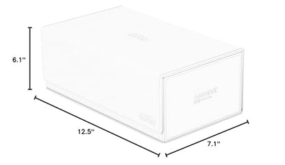 Ultimate Guard Arkhive 800+, Deck Case for 800 Double-Sleeved TCG Cards, White, Compatible with Boulders, Magnetic Closure & Microfiber Inner Lining - color: White, size: 800+