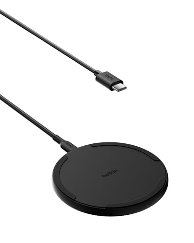 Belkin Wireless Charging Pad 15W - Qi Charger - Wireless Charger iPhone 17, Charging Station for Apple iPhone 16/15/14 Series, AirPods, Samsung Galaxy S25/S24, Pixel 5ft Cable Included, Black, 1-Pack - style: 15W 1-pack (NEW Version)