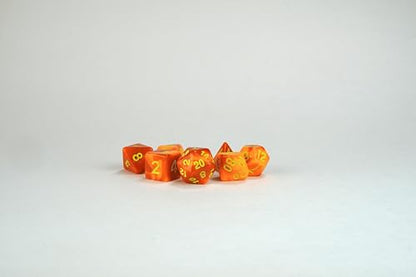 1985 Games Peach Cat Milk Carton Dice Set – Milk Carton-Inspired Dice for DND | TTRPGs & Tabletop Roleplaying - color: Peach