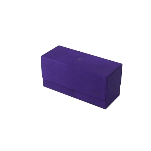 Gamegenic The Academic 133+ XL Premium Deck Box | Double-Sleeved Card Storage | Card Game Protector | Holds Up to 122 Cards Plus Game Accessories | Purple/Purple Color | Made - color: Purple/Purple