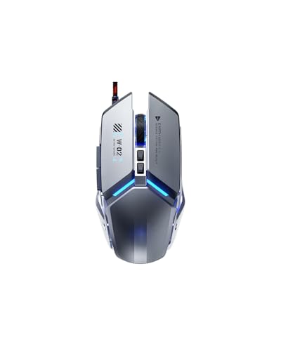 Wired Gaming Mouse, 8800 DPI Wired Optical Mouse, 6 Programmable Buttons RGB Breathing Light Ergonomic Gaming Mouse for PC Laptop Windows (White) - color: White