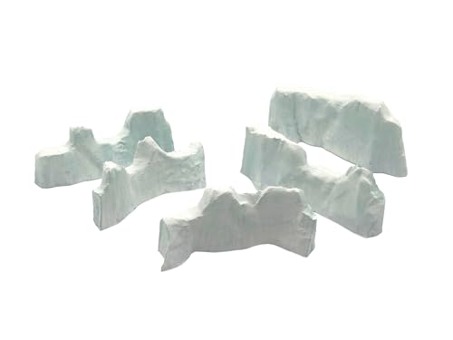 Natural Barriers - Miniature Tabletop Wargaming Terrain (Painted) (Snow) - color: Snow