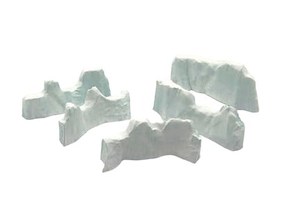 Natural Barriers - Miniature Tabletop Wargaming Terrain (Painted) (Snow) - color: Snow