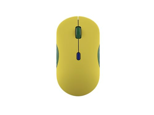 Lenovo 350 Bluetooth Silent Mouse (Fan Edition), Wireless Ergonomic Ambidextrous Design, Bluetooth 5.3, Adjustable DPI up to 2400, 36 Month Battery Life, Recycled Materials, Brazil Flag - color: Brazil Flag
