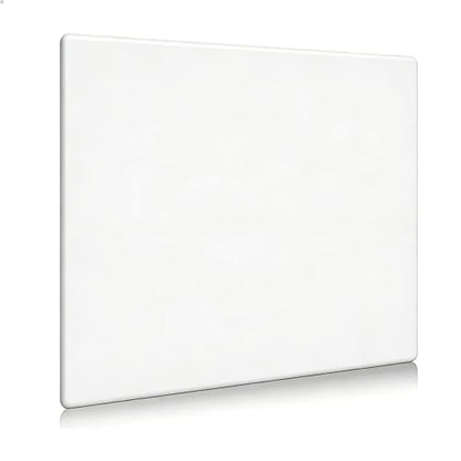 Glass Gaming Mouse Pad,White Hard Surface Gaming Mousepad,17.7‘’X15.7'' Tempered Glass Desk Mat,Ultra-Smooth Large Square Desk Mat,Improved Precision and Speed for Esports FPS Players - color: White