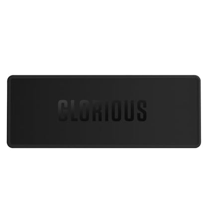 GLORIOUS Gaming Sound Dampening Keyboard Mat - Stitched Edges, Absorbs Keyboard Sounds & Vibrations, Machine Washable, Non-Slip Base, Fits Most Tenkeyless Keybaords, 14.17 x 5.35 x 0.16mm - Black | Absorbs noise and vibrations, quilted edges to prevent fr