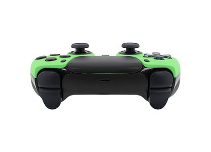 Crazy Controllerz Custom Wireless Controller for PS5 with Z-Touch™ Seamless Soft Touch Front Shell and Z-Grip™ Comfort Zones - Neon Green - color: NEON GREEN