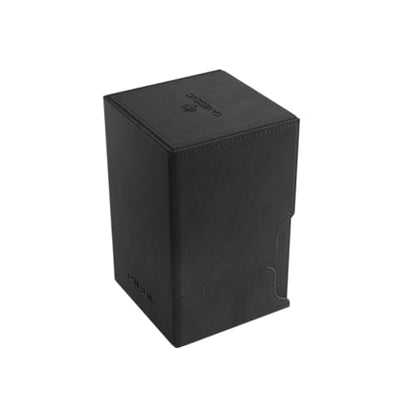 Watchtower 100+ XL Convertible Deck Box - Double-Sleeved Card Storage - Card Game Protector - Nexofyber Surface - Holds Up to 100 Cards - Black Color - Made by Gamegenic - color: Black