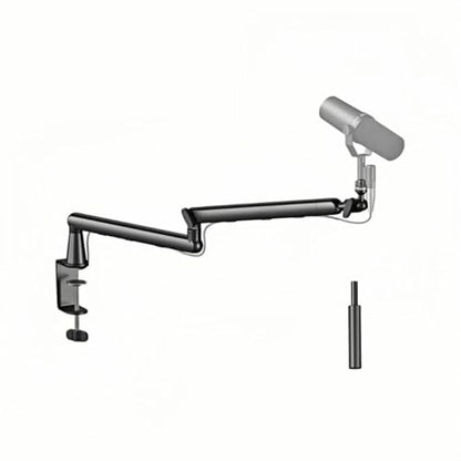 Microphone Arm Desk Adjustable Boom Stand, Black | 360° Rotation,with Heightening Arm,without Microphone,For Blue Yeti,Snowball iCE, HyperX QuadCast,SoloCast,Elgato Wave - color: Black