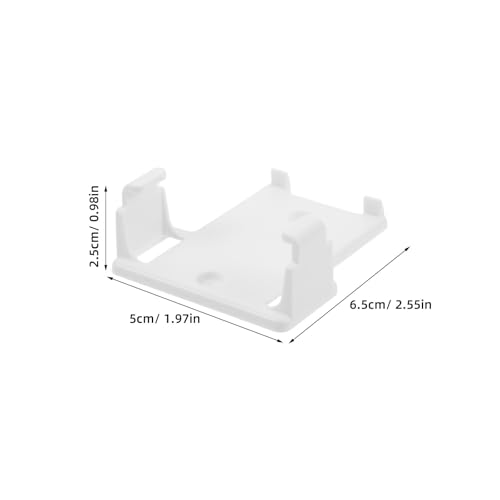 2pcs Fan Remote Holder Wall Mount, Remote Holder Wall Mounted, Plastic Adhesive Bracket for Controller, Organizer for Living Room Bedroom and Office White