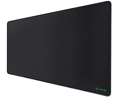 Black Shark Gaming Mouse Pad Desk Mat (35.4" × 15.8" × 0.15") Thick Extended Mousepad Non-Slip Spill-Resistant Mousepad with Special-Textured Surface, Anti-Fray Stitched Edges Desk Pad Manta P3 - size: Black(35.4" × 15.75")