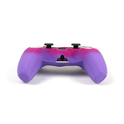 RALAN Purple Red Controller Skin Silicone for PS5, Non-Slip Grip Cover Protector Compatible with PlayStation 5 Controllers with 2 Thumb Grip Caps - color: Purple Red