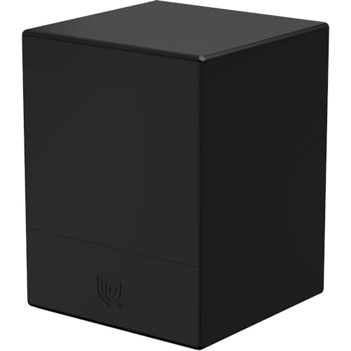 Ultimate Guard Boulder Solid 100+, Deck Case for 100 Double-Sleeved TCG Cards, Black, Secure & Durable Storage for Trading Card Games, No Transparency - color: Black