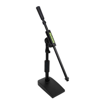 Shure by Gator Compact, Low Profile Mic Stand with Single-Section Boom; (SH-DESKTOP2) - style: Single Section Boom