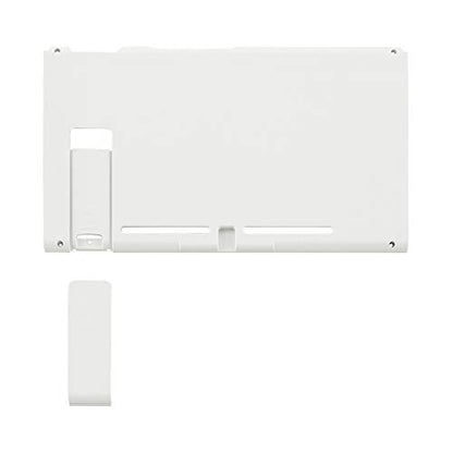 eXtremeRate White Console Back Plate for Nintendo Switch, DIY Replacement Housing Shell Case for Nintendo Switch Console with Kickstand [Only the Backplate, NOT the Console] - color: White