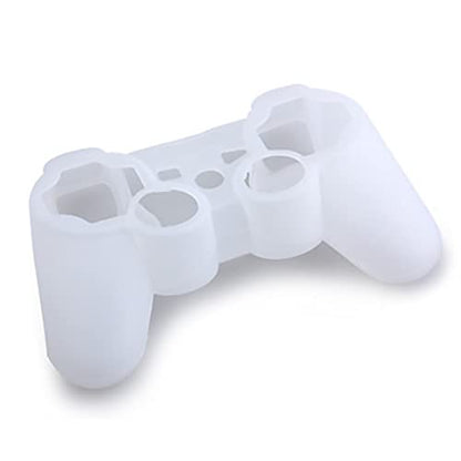 OSTENT Protective Silicone Gel Soft Skin Case Cover Pouch for Sony PlayStation PS2 PS3 Controller Color White - color: White