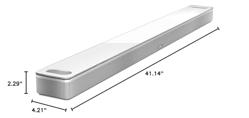Bose Smart Ultra Dolby Atmos Soundbar, All-in-One Surround Sound System for TV, A.I. Dialogue Mode, Alexa and Google Voice Control, HDMI eARC, White | Includes HDMI eARC cable, optical cable, ADAPTiQ headset and remote for audio, connectivity and calibrat