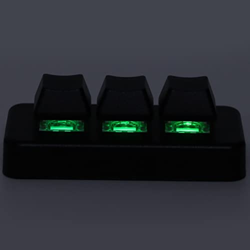 Yoidesu USB Mini 3 Keys Keypad 2.4G Mechanical Gaming Keyboard One Handed Programming Macro Standard Keyboard, RGB Backlight, Bluetooth Connection for Dos for for